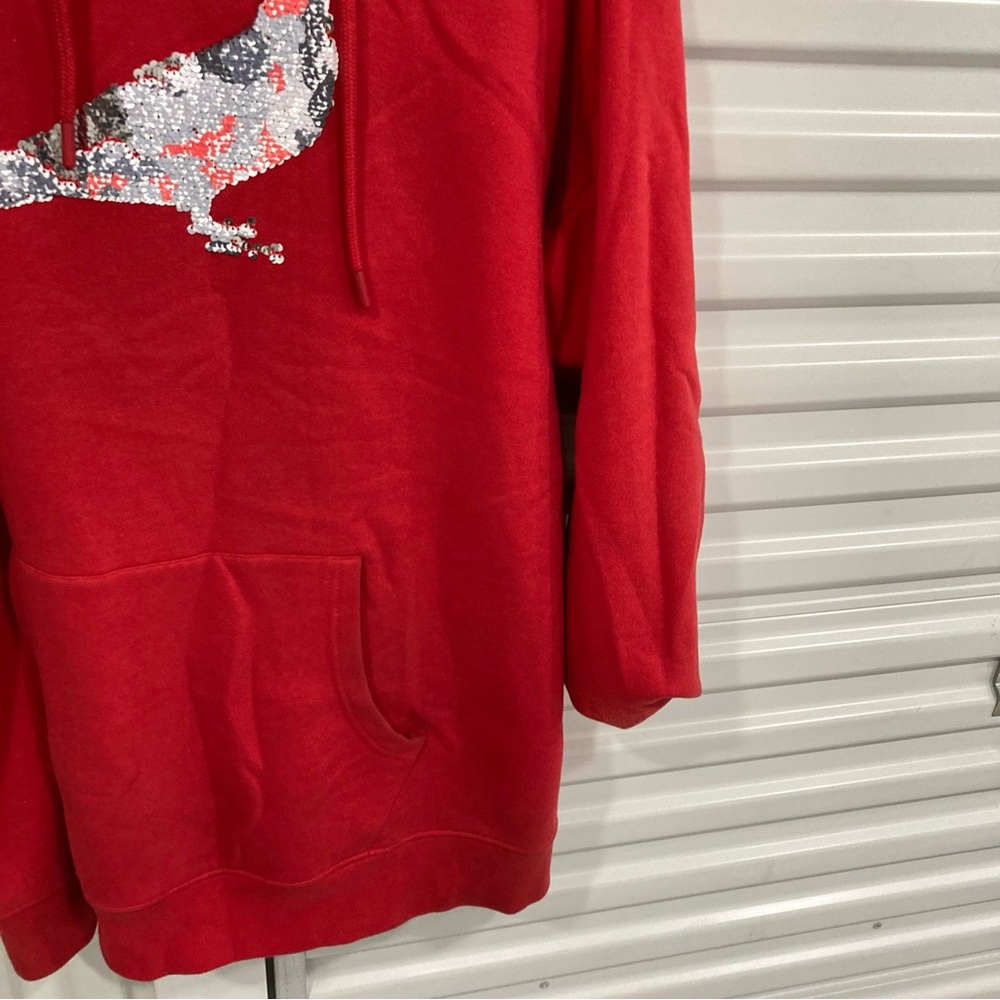 Staple Red Hoodie with Sequin Bird Design - Picture 10 of 14